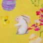 Preview: Baumwoll Druck Hasen auf Gelb von Happy Easter by Swafing 